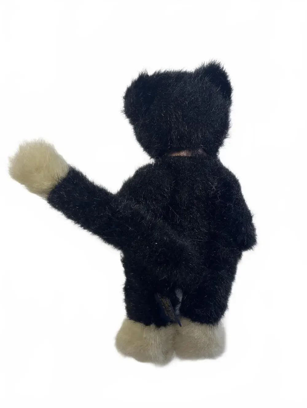 Boyds Bears Vintage Plush Cat 10 inch 1980-83 Black and Cream Stuffed Animal